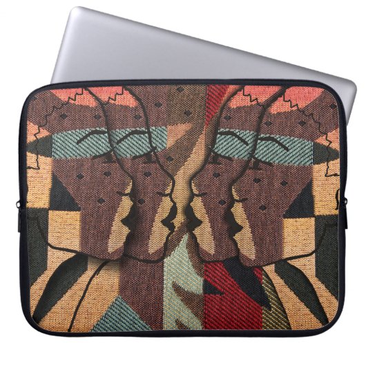 afrikanische Tapestry Laptopschutzhülle (Vorderseite)