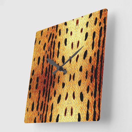 Afrikanische Tierausgabe Quadratische Wanduhr (Winkel)