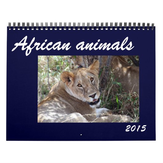 afrikanische Tiere 2015 Kalender (Titelbild)
