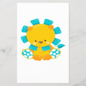 AFRIKANISCHE TIERE ABC BABY SHOWER GAME CARD FLYER (Hinten)