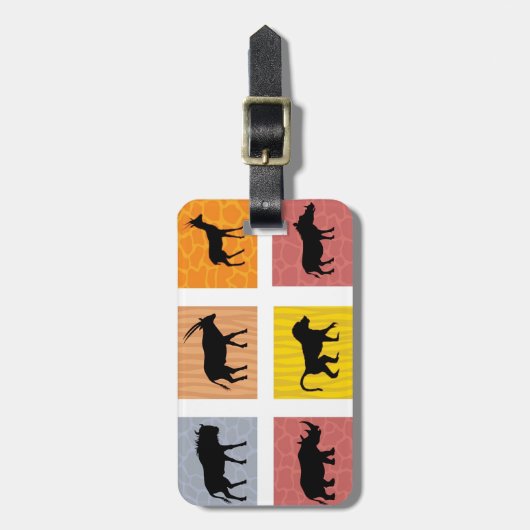 Afrikanische Tiere Gepäckanhänger (Vorderseite vertikal)