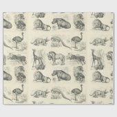 Afrikanische Tiere Geschenkpapier (Flach)