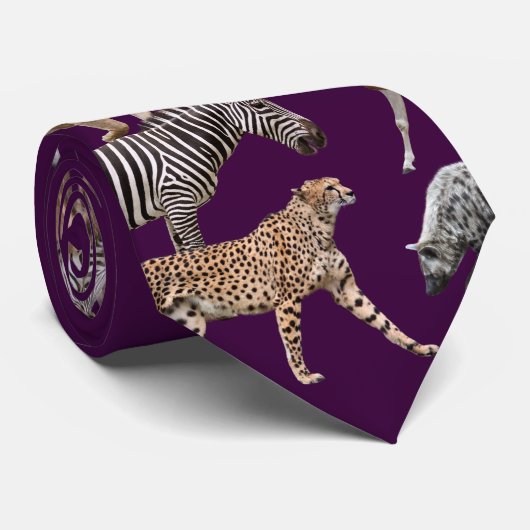 Afrikanische Tiere Krawatte (Gerollt)