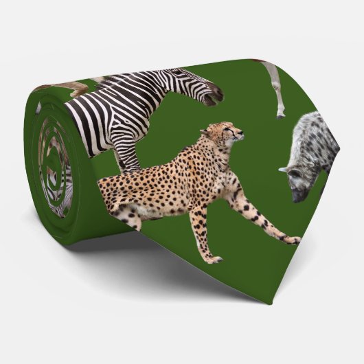 Afrikanische Tiere Krawatte (Gerollt)