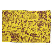 Afrikanische Tiere: Kulturelles nahtloses Muster. Kissenbezug (Rückseite)