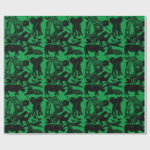 Afrikanische Tiere Niedliches einmaliges Geschenk Geschenkpapier (Flach)
