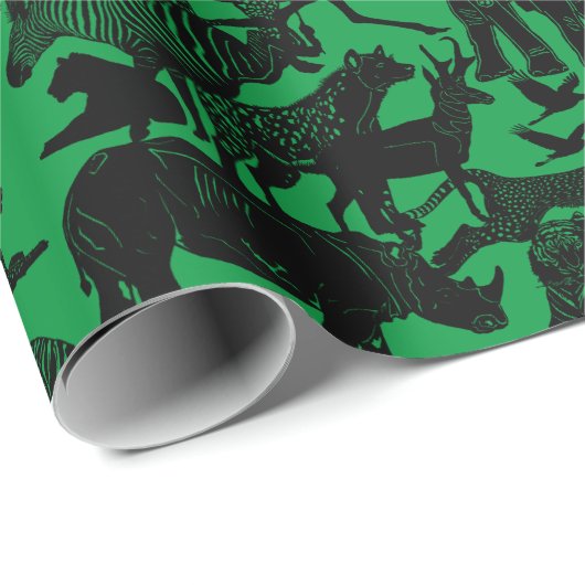 Afrikanische Tiere Niedliches einmaliges Geschenk Geschenkpapier (Rolleneckpunkt)
