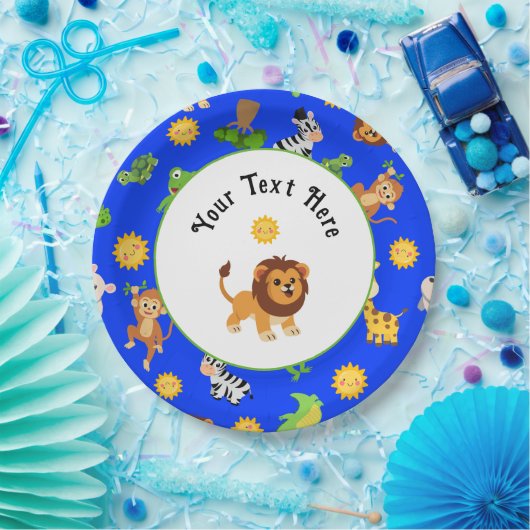 Afrikanische Tiere Pappteller (Party)