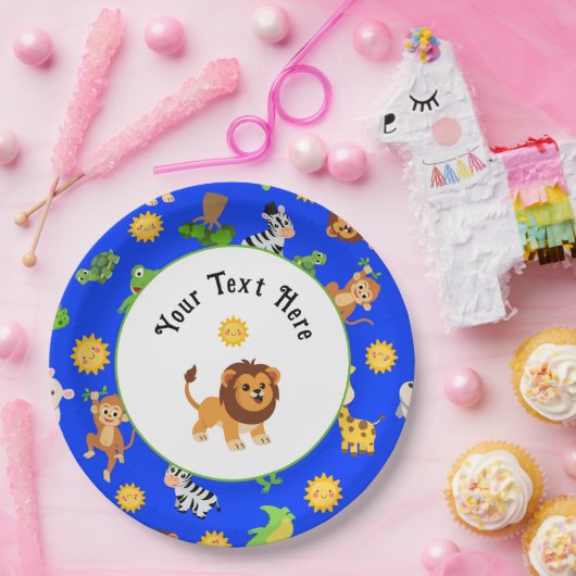 Afrikanische Tiere Pappteller (Party)