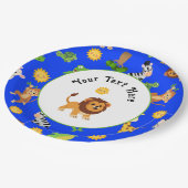 Afrikanische Tiere Pappteller (Schrägansicht)