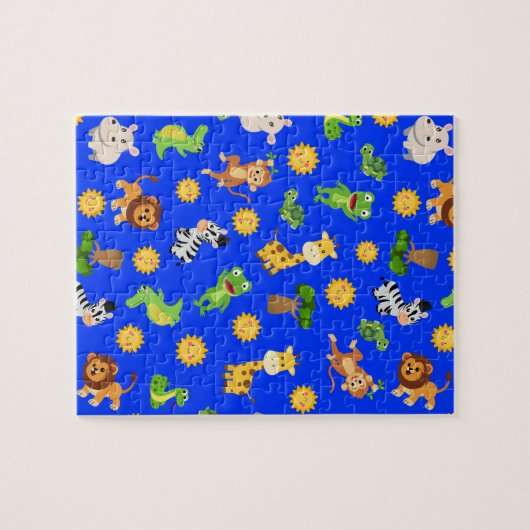 Afrikanische Tiere Puzzle (Horizontal)