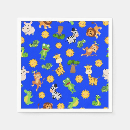 Afrikanische Tiere Serviette (Vorderseite)