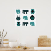 afrikanische Tiere und Masken Poster (Küche)