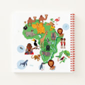 Afrikanische Tierkarte Notizblock (Rückseite)