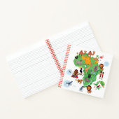 Afrikanische Tierkarte Notizblock (Innenseite)