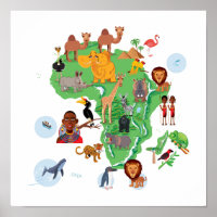 Afrikanische Tierkarte