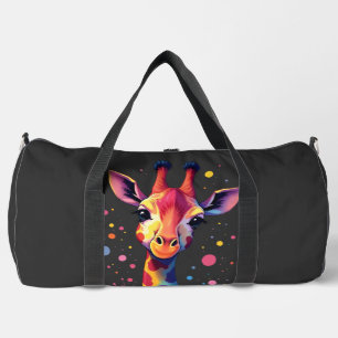 Afrikanische Tierkunst Die bunte Giraffe für lusti Duffle Bag