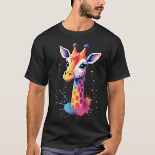 Afrikanische Tierkunst Die bunte Giraffe für lusti T-Shirt