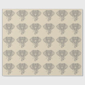 Afrikanische Tierkunst Geschenkpapier (Flach)