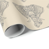 Afrikanische Tierkunst Geschenkpapier (Rolleneckpunkt)