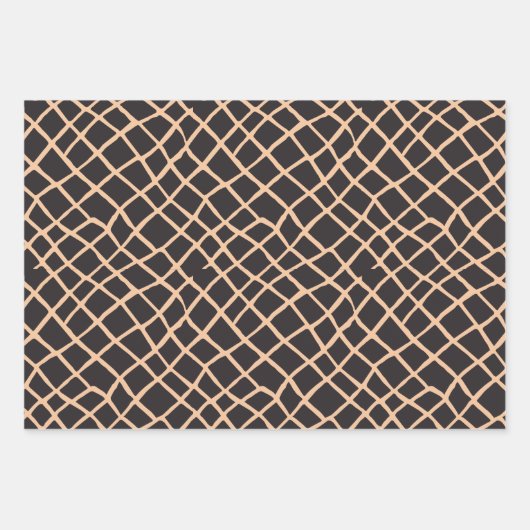 Afrikanische Tradition Inspiriert Linienmuster Geschenkpapier Set (Vorderseite 3)