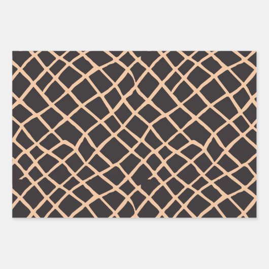 Afrikanische Tradition Inspiriert Linienmuster Geschenkpapier Set (Vorderseite 2)