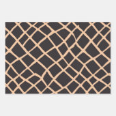 Afrikanische Tradition Inspiriert Linienmuster Geschenkpapier Set (Vorderseite)