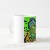 Afrikanische Traditionelle Farben Kaleidoskop Blum Kaffeetasse (Vorderseite Links)