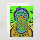 Afrikanische Traditionelle Farben Kaleidoskop Blum Postkarte (Vorne/Hinten)