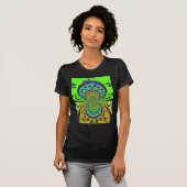 Afrikanische Traditionelle Farben Kaleidoskop Blum T-Shirt (Vorne ganz)