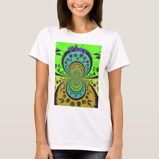 Afrikanische Traditionelle Farben Kaleidoskop Blum T-Shirt (Vorderseite)