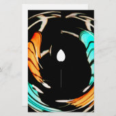 Afrikanische Traditionelle Musterkunst Briefpapier (Vorne/Hinten)