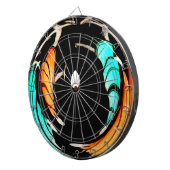 Afrikanische Traditionelle Musterkunst Dartscheibe (Vorderseite rechts)