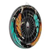 Afrikanische Traditionelle Musterkunst Dartscheibe (Vorderseite Links)