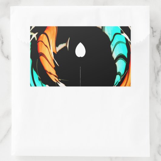 Afrikanische Traditionelle Musterkunst Rechteckiger Aufkleber (Tasche)