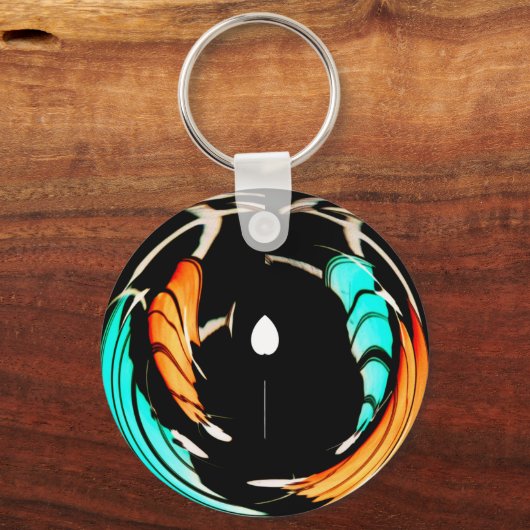 Afrikanische Traditionelle Musterkunst Schlüsselanhänger (Vorderseite)