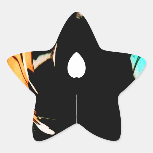 Afrikanische Traditionelle Musterkunst Stern-Aufkleber (Vorderseite)