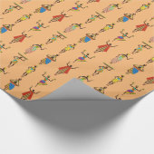 Afrikanische Tribal Art Ladys bunt ethnische Mode Geschenkpapier (Ecke)