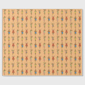 Afrikanische Tribal Art Ladys bunt ethnische Mode Geschenkpapier (Flach)