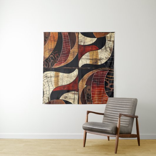 afrikanische Tribal-Muster Art Tapestry Wandteppich (Beispiel)