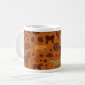 Afrikanische Tribal Wildlife Pattern Tasse (Vorderseite Links)