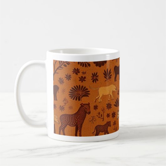 Afrikanische Tribal Wildlife Pattern Tasse (Links)