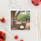 Afrikanische Trommeln Serviette (Beispiel)