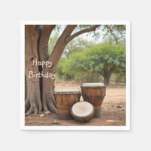 Afrikanische Trommeln Serviette