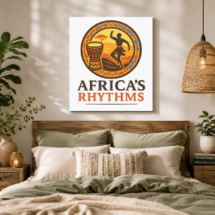 Afrikanische Trommeltanz-Wandkunst Leinwanddruck