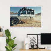 Afrikanische Überlandung 4x4 Sanddünen-Straße Poster (Heimbüro)
