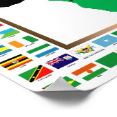 Afrikanische und schwarze Flags Poster (Ecke)