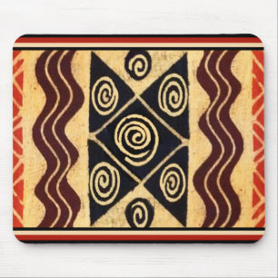 Afrikanische Ur-Dekoration Mousepad
