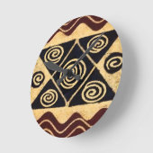 afrikanische Urdekoration Runde Wanduhr (Winkel)