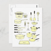 Afrikanische Utensilien Postkarte (Vorne/Hinten)